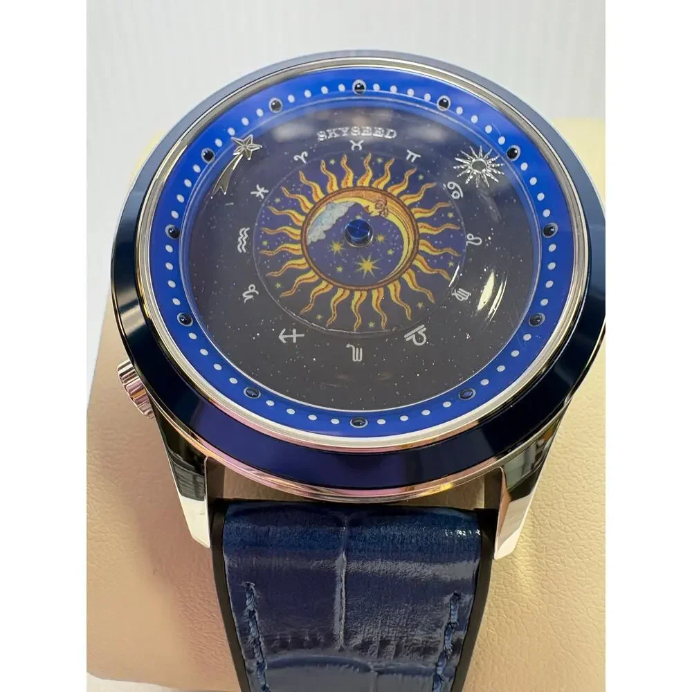 Stunning Skyseed Blue Zodiac Automatic Unisex Watch - New!
